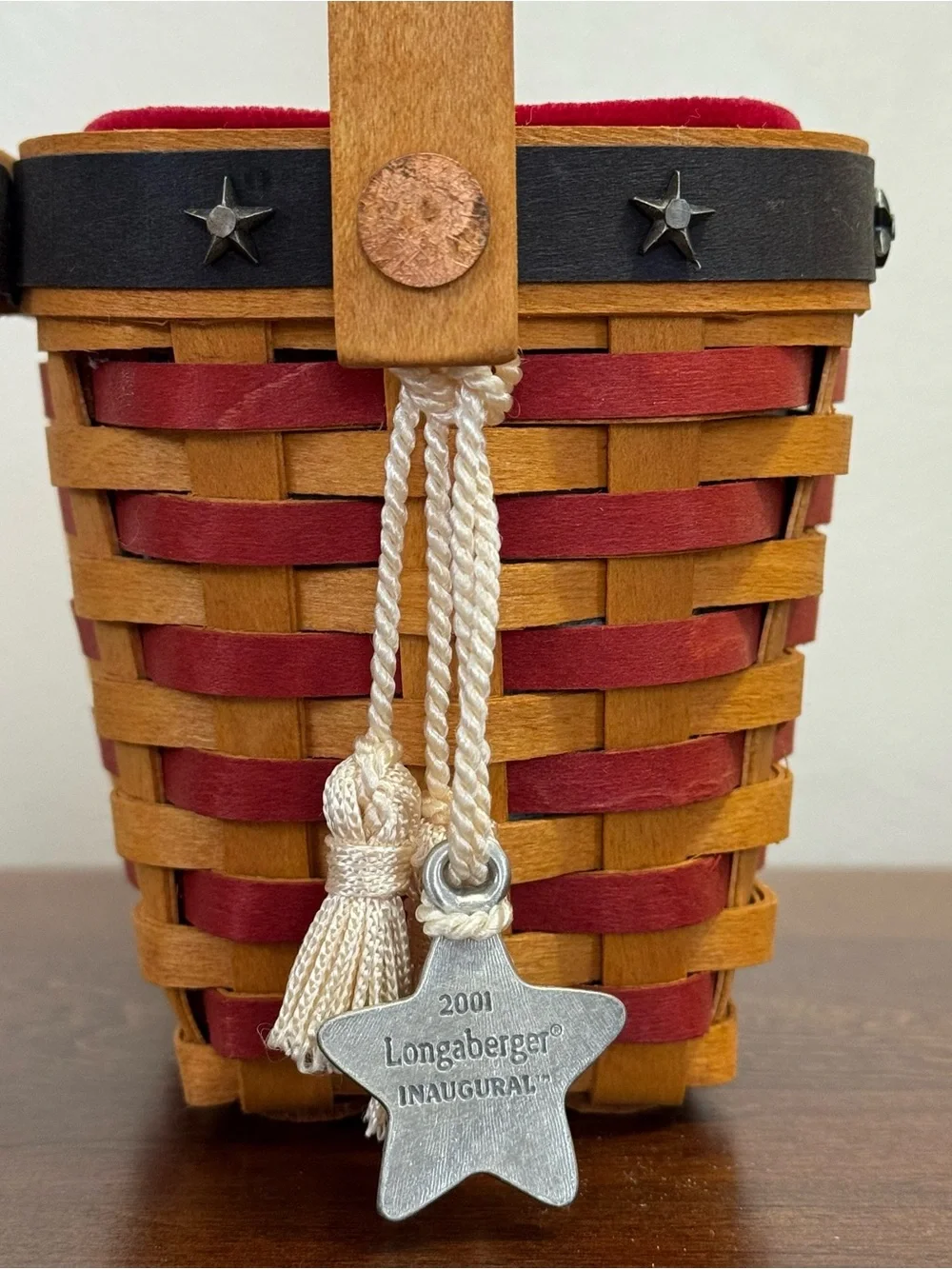 Longaberger Inaugural Basket FAMILY Signed American Patriotic Decor 2001 Retired - Picture 3 of 9